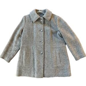 Vintage New England Mackintosh Grey Peacoat Union Made 12 Women